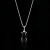 Colar Feminino Pedra Cristal Preto em Prata 925