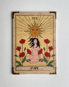 Carta de tarô decorativa O Sol na internet