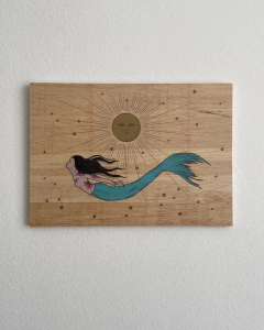 Placa Decorativa Sereia