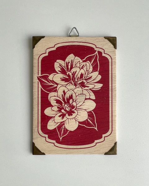 Quadro-Cartão Dália Bordô - comprar online