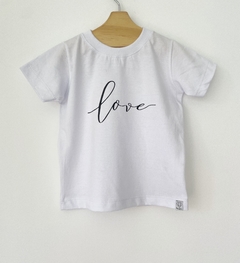 Camiseta Manga Curta Love Branca