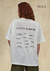remera blanca en palabras oversize de algodon para hombres y mujeres