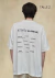 remera blanca en palabras oversize de algodon unisex