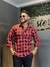 Camisa xadrez masculina Slim Fit manga longa na internet