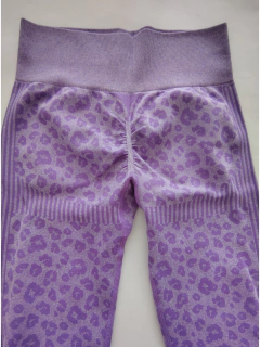 CALZA SEAMLESS Y FRUNCE - "LEOPARDO LILA"