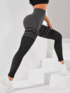 CALZA SEAMLESS Y FRUNCE - "Negro y Gris INFLUENCER"