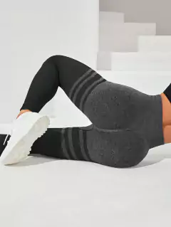 CALZA SEAMLESS Y FRUNCE - "Negro y Gris INFLUENCER" - comprar online