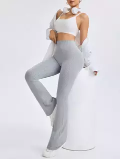 CALZA SEAMLESS Y FRUNCE - OXFORD "V-GREY" en internet