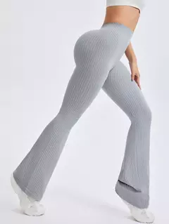CALZA SEAMLESS Y FRUNCE - OXFORD "V-GREY" - comprar online