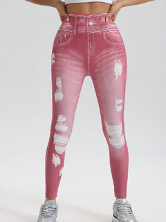 CALZA SEAMLESS - JEAN Gisla (Color Rosa/Rojizo) en internet