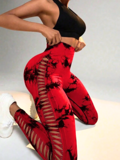 CALZA SEAMLESS Y FRUNCE - "RED ESPARTANA"
