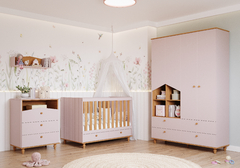 Quarto de Bebê Casinha Candy 2 - Quartinhos Baby Loja Online de Moveis e Decoração para quartos de Bebês, Crianças e Adolescentes