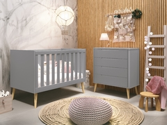 Berço e Gaveteiro Boom Retrô - Quartinhos Baby Loja Online de Moveis e Decoração para quartos de Bebês, Crianças e Adolescentes