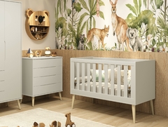 Berço e Cômoda Elfe Retrô 2 - Quartinhos Baby Loja Online de Moveis e Decoração para quartos de Bebês, Crianças e Adolescentes