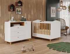 Berço e Cômoda Casinha Baby - comprar online