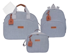 Kit Bolsas Maternidade Cuidado Cinza