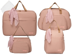 Kit Bolsas Maternidade Completo Encanto Rosê