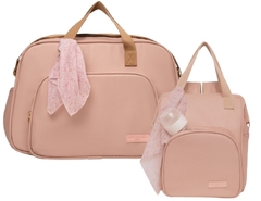 Kit Bolsas Maternidade Grande e Mochila Media Encanto Rosê