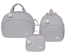 Kit Bolsas Maternidade Completo Cultivar Cinza