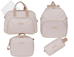 Kit Bolsas Maternidade Completo Pomar Bege