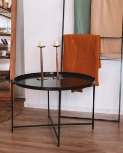 Mesa ratona y/o auxiliar de hierro bandeja desmontable - Puertas Adentro