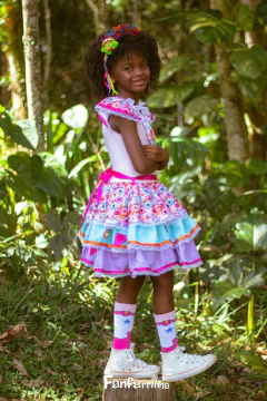 Arraia Rosa - Vestido de Festa Junina Feminino de Luxo - loja online