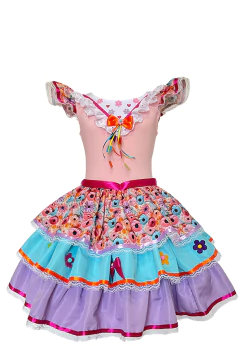 Arraia Rosa - Vestido de Festa Junina Feminino de Luxo - comprar online