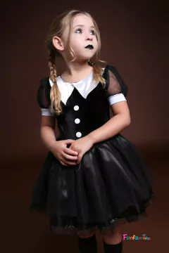 Fantasia Wandinha Infantil de Luxo com brilhos - comprar online