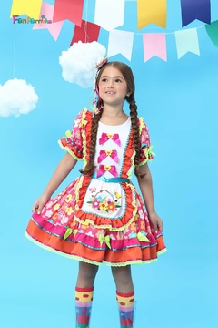 Floral Pink - Vestido de Festa Junina Infantil Menina na internet
