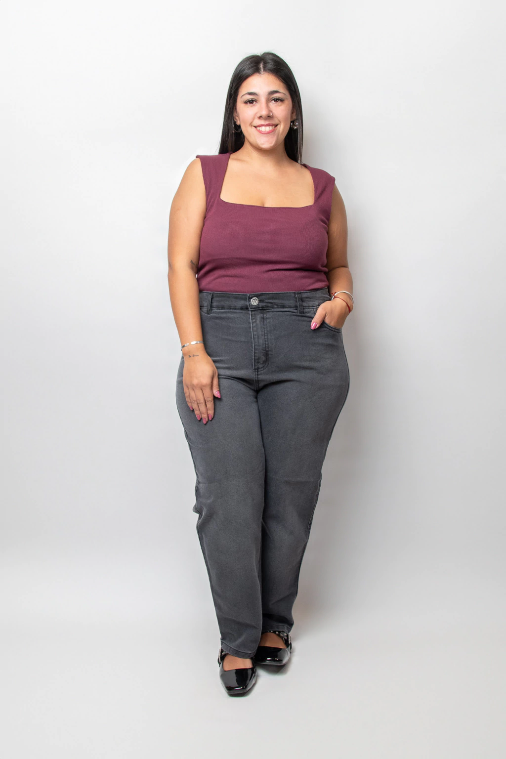 Pantalon jeans negro