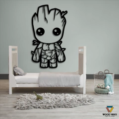 Painel Baby Groot - Loja de Painéis Decorativos | Wood Vibes Laser Art Design