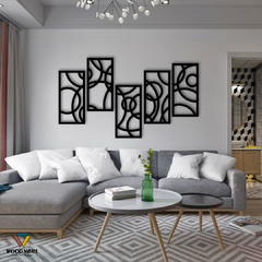 Quinteto de painéis Círculos - comprar online