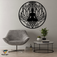 Painel Mandala Buda - Loja de Painéis Decorativos | Wood Vibes Laser Art Design