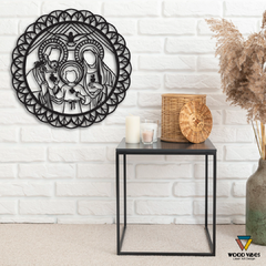 Painel Mandala Sagrada Família - Loja de Painéis Decorativos | Wood Vibes Laser Art Design