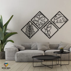 Quarteto de painéis Folhagens - comprar online