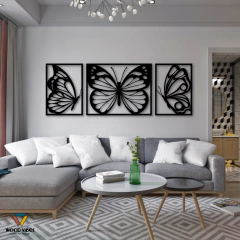 Trio de Painéis Borboletas - comprar online