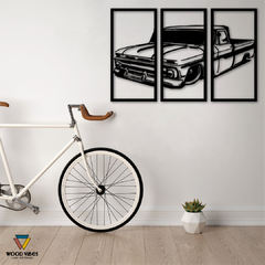 Trio de painéis Caminhonete - Loja de Painéis Decorativos | Wood Vibes Laser Art Design