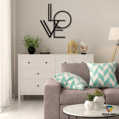 Painel Love Abstrato - Loja de Painéis Decorativos | Wood Vibes Laser Art Design