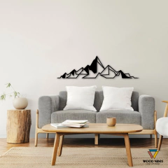Painel Montanha Abstrata - Loja de Painéis Decorativos | Wood Vibes Laser Art Design