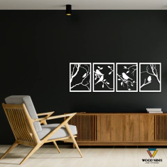 Quarteto de painéis Pássaros - comprar online