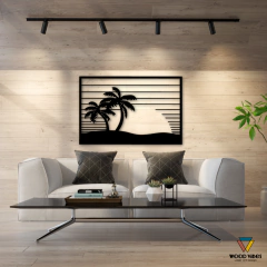 Painel Pôr do Sol - Loja de Painéis Decorativos | Wood Vibes Laser Art Design