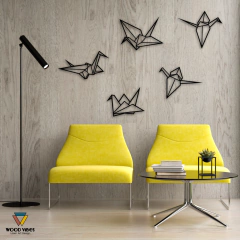 Quinteto de Tsurus - Loja de Painéis Decorativos | Wood Vibes Laser Art Design