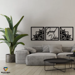 Trio de Painéis Good Vibes Mandala - loja online