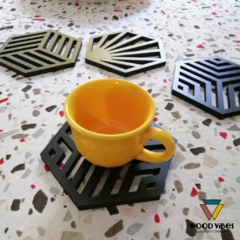 Kit Porta copos/ Descanso de panela Colmeia - loja online