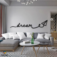 Painel Frase Dream - Loja de Painéis Decorativos | Wood Vibes Laser Art Design