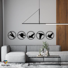 Quinteto de Painéis Voo dos Pássaros - loja online