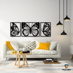 Imagem do Trio de Painéis Borboletas