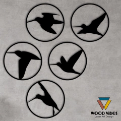 Quinteto de Painéis Voo dos Pássaros na internet