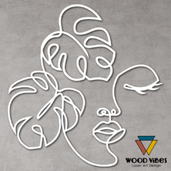 Painel Rosto Folhagens - Loja de Painéis Decorativos | Wood Vibes Laser Art Design