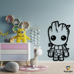 Painel Baby Groot na internet
